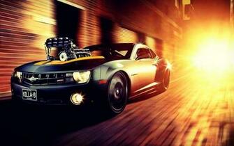 Big Gun On A Cool Car Fight Wallpaper