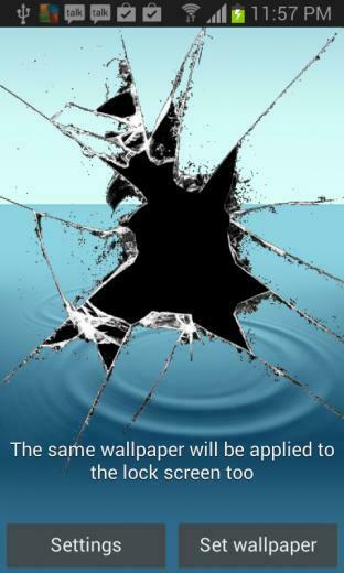 Cracked Screen Live Wallpaper Screenshot