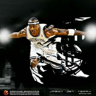 Collective Jason Terry Brooklyn Nets Shattered Skies Wallpaper