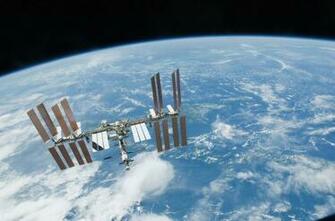 Space Iss Seen From Shuttle Endeavour Wallpaper Background