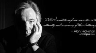 Wallpaper Alan Rickman Acting Quote With Photo Actorspeak