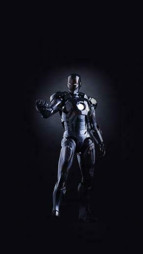 Ironman Dark Figure Hero Art Avengers iPhone Wallpaper