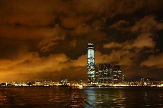 International Commerce Centre Hongkong At Night HD Background