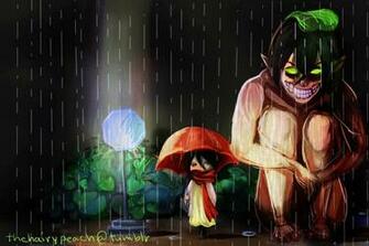 Chibi Mikasa Ackerman Eren Titan Form Attack On Shingeki No
