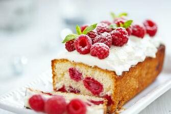 Raspberries Berries Cake Cream Wallpaper