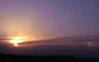 Purple Sunset Landscape Wallpaper Desktop Background Scenery