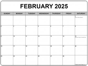 February Calendar With Holidays Canada Wallpaper