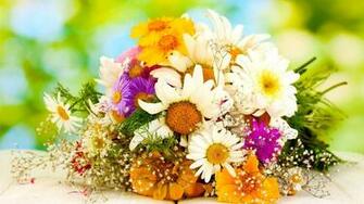 Warm Bouquet Flowers Wallpaper