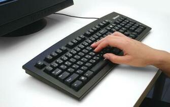Person Typing On Computer Keyboard HD Wallpaper