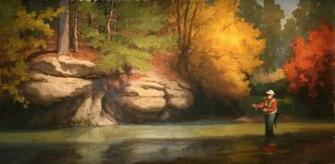 Fly Fishing A Beautiful Art Wallpaper