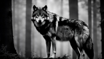 Black And White Wolf Wallpaper