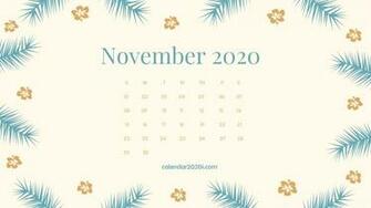 November Calendar Wallpaper Top