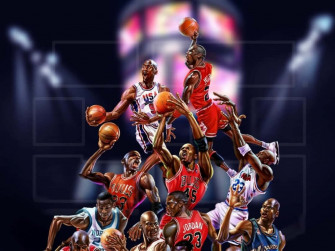 Illustration Of Nba Veteran Lebron James And Newcomer