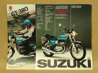 Vtg Suzuki Gt380 Sebring Gt500 Titan Specifications Brochure