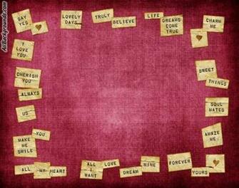 Love Words Background Myspace