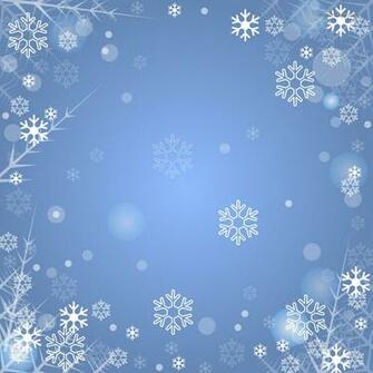 Blue Winter Background With Snowflakes Vector Eps