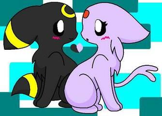Espeon And Umbreon By Kawaiipikaandeeveon