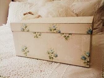 Adeline Country Cottage Vintage Wallpaper Storage Boxes