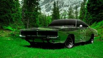 Dodge Charger Srt Retro Crystal Nature Car Daytona