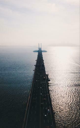 Wallpaper Road Bridge Top Sea Traffic