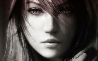 Final Fantasy Lightning Farron Monochrome Wallpaper
