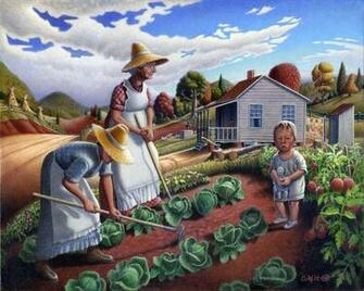 American Scene Appalachian Life Landscape Painting Folk Art Farm
