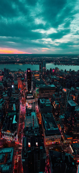 City Sunset iPhone X Wallpaper