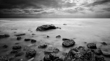Black And White Landscapes Nature Monochrome Sea