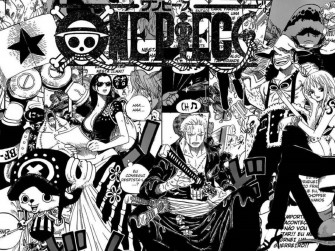 Ladda Ner One Piece Manga Panel Cover Wallpaper