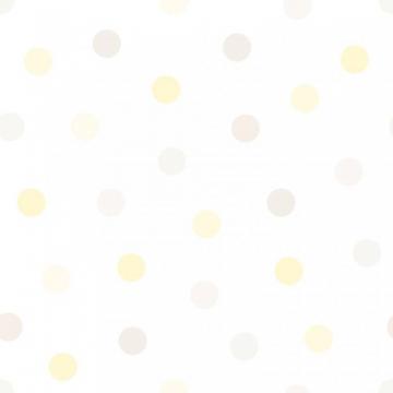 Wallpaper Polka Dots Pastel Yellow Light Warm Gray And