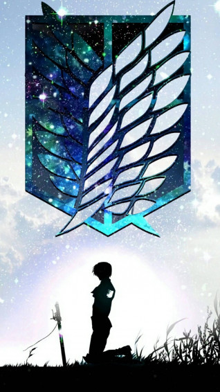 Mikasa Kneeling Silhouette Attack On Titan iPhone