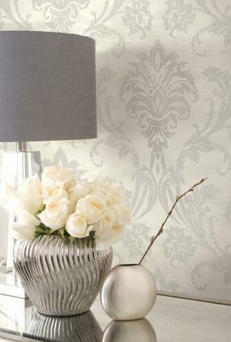 Monaco Large French Style Damask Charcoal