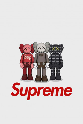 Kaws X Supreme Wallpaper