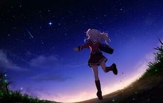 Wallpaper Girl Sunset Night Anime Art Form Schoolgirl