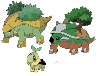 Turtwig Grotle Torterra By Fatlittleseal