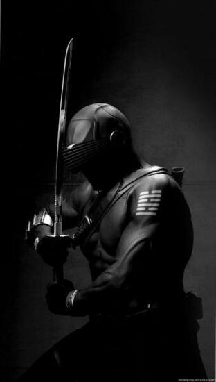 Gi Joe Snake Eye Ninja Art Dark Hero iPhone