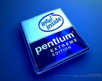 Blue Pentium Desktop Pc And Mac Wallpaper