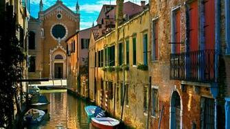 Venice Water Alleyways Mystery Wallpaper