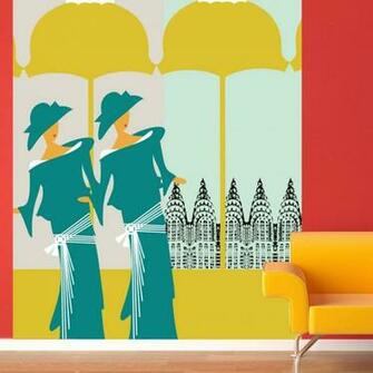 Art Deco Mural Scrapers Gentleman S Club