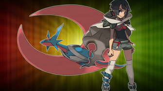 Zinnia And Mega Salamence Wallpaper By Nintoja