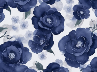 Navy Floral Background Image Wallpaper