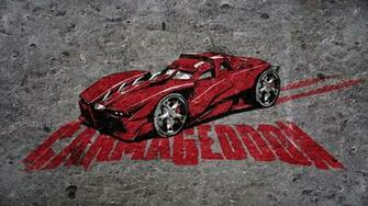 Red Car Digital Wallpaper Carmageddon HD
