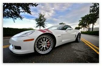 Chevrolet Corvette White HD Wallpaper For Standard Fullscreen