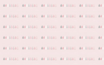 Cute Aesthetic Pink Christmas Trees Tiled Wallpaper Printed