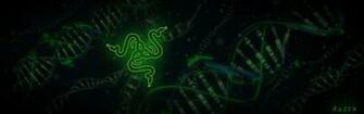 Razer Logo Dual Screen Wallpaper By Heavywaters