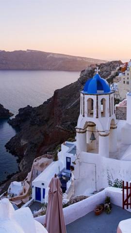 Wallpaper Oia Santorini Greece Sea Houses