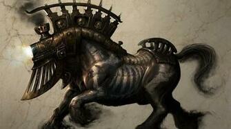 Steampunk Horses Grill Wallpaper