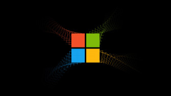 Windows Logo Black Background Wallpaper iPhone Phone 4k 6700e