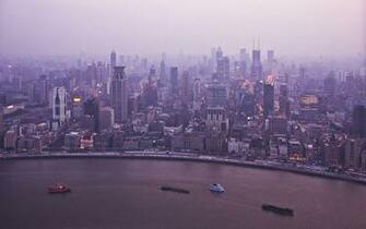 Shanghai Skyline Computer Wallpaper Desktop Background