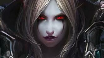 Beautiful Fantasy Girl Red Eyes Wallpaper HD A694